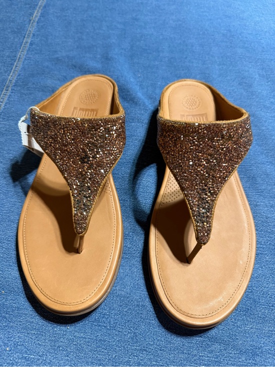 Fitflop Shoes - FitFlop Women's Glitter Thong Sandals - Tan/Brown